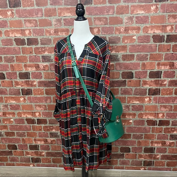 Sz LARGE Plaid Fall Shirtdress - Picture 14 of 17